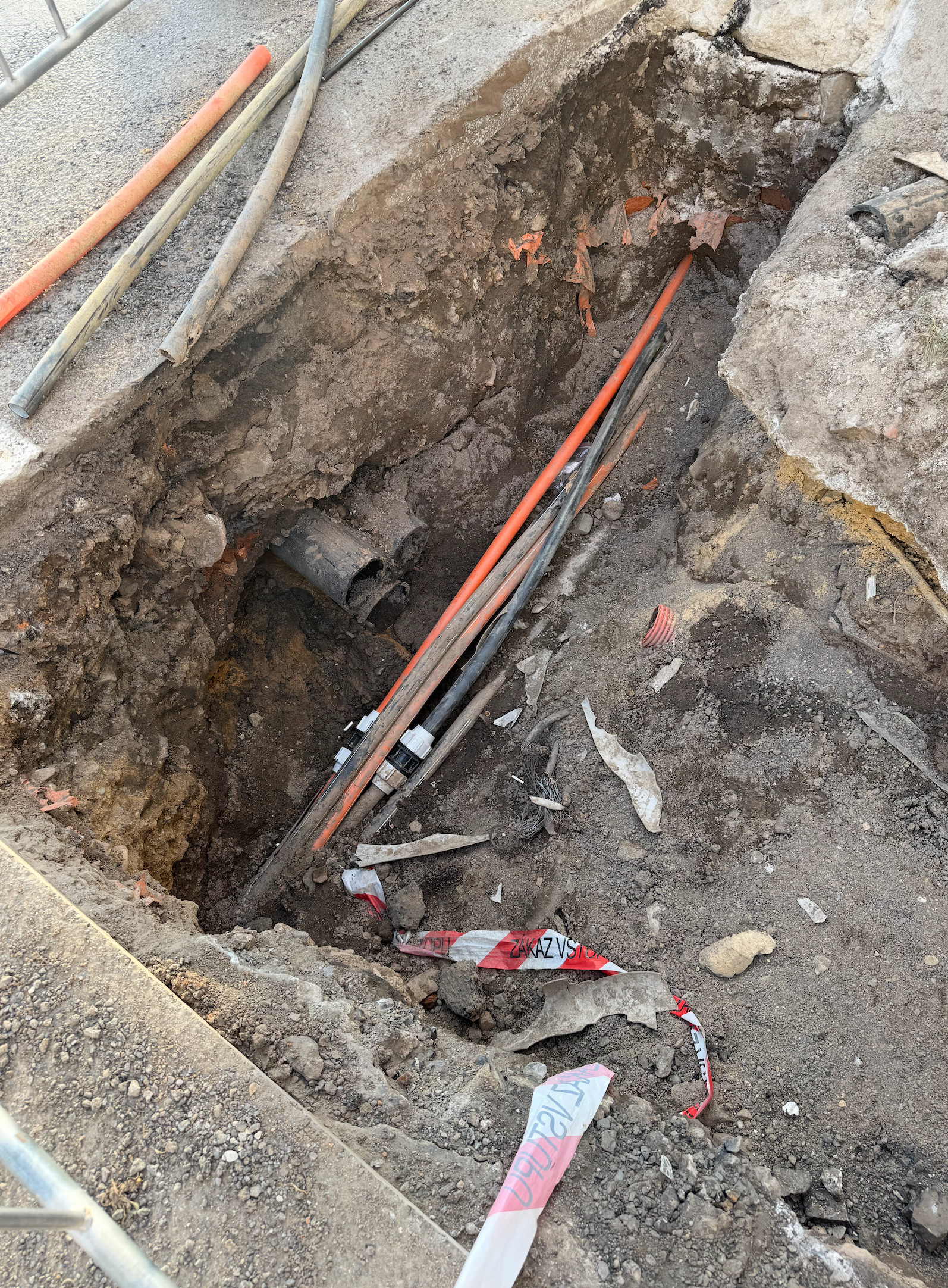 Jince poškození optického kabelu